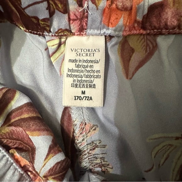 Victoria's Secret Women's Sleep Pajama Matching Set Floral Lavender Blue Size M - Picture 7 of 7
